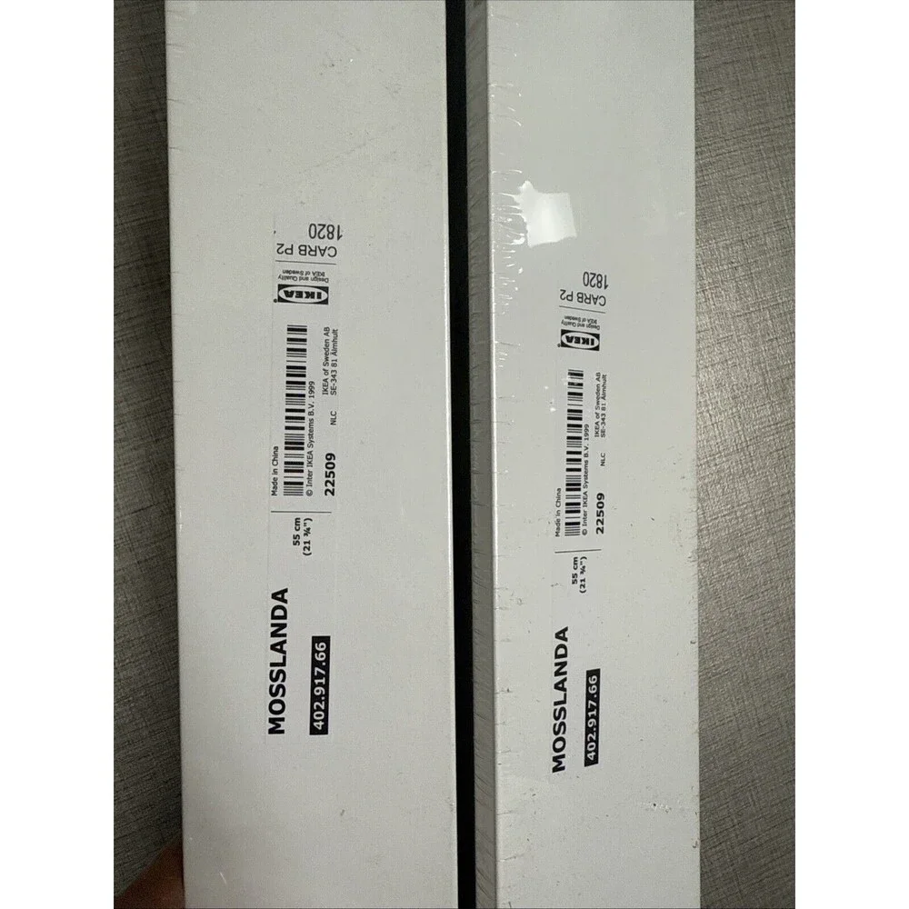 (2) IKEA Mosslanda 21 3/4” White Floating Shelf Picture Ledge 22509 (402.917.66)
